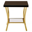 Kensington Townhouse Black Mirror Side Table, Black