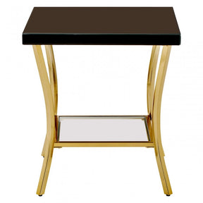 Kensington Townhouse Black Mirror Side Table, Black