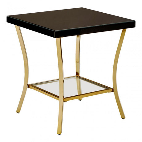 Kensington Townhouse Black Mirror Side Table, Black