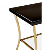 Kensington Townhouse Black Mirror Side Table, Black