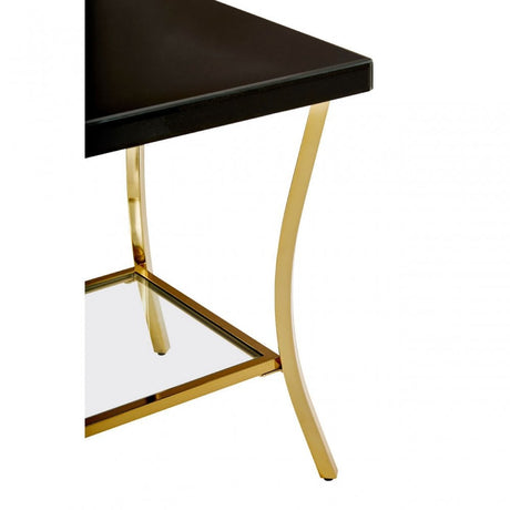Kensington Townhouse Black Mirror Side Table, Black