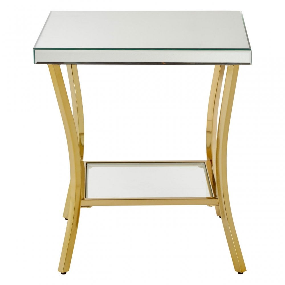 Kensington Townhouse Silver Mirror Side Table, Silver