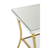 Kensington Townhouse Silver Mirror Side Table, Silver
