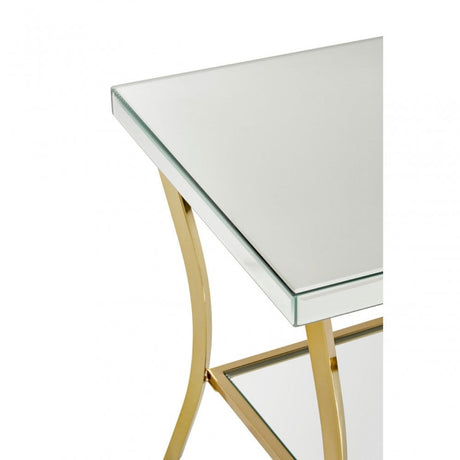 Kensington Townhouse Silver Mirror Side Table, Silver