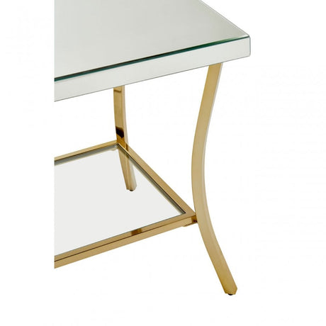 Kensington Townhouse Silver Mirror Side Table, Silver