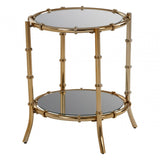 Kensington Townhouse Bamboo Design Side Table, Gold