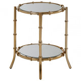 Kensington Townhouse Bamboo Design Side Table, Gold