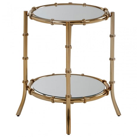 Kensington Townhouse Bamboo Design Side Table, Gold