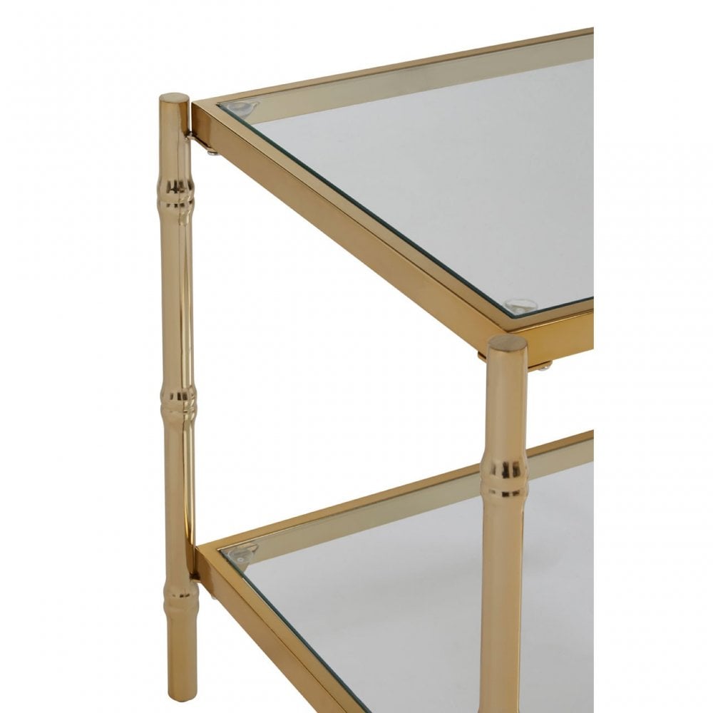 Kensington Townhouse Knop Square Table, Gold