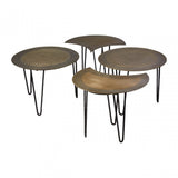 Rany Set Of 4 Coffee Tables, Brass