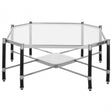Allessi Silver Chrome Coffee Table, Clear