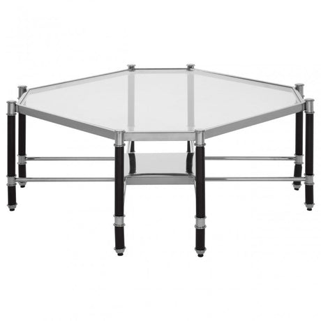 Allessi Silver Chrome Coffee Table, Clear