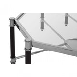 Allessi Silver Chrome Coffee Table, Clear