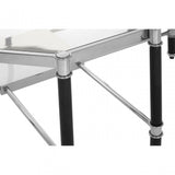 Allessi Silver Chrome Coffee Table, Clear
