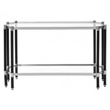 Allessi Silver Chrome Console Table, Clear