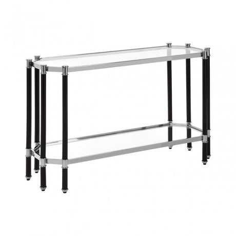 Allessi Silver Chrome Console Table, Clear