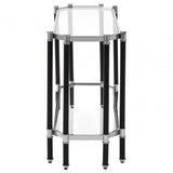 Allessi Silver Chrome Console Table, Clear