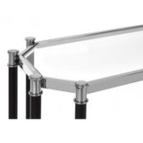 Allessi Silver Chrome Console Table, Clear