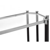 Allessi Silver Chrome Console Table, Clear