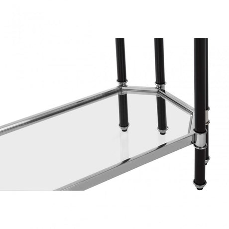 Allessi Silver Chrome Console Table, Clear