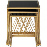 Arezzo Set Of 3 Nesting Tables, Black