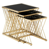 Arezzo Set Of 3 Nesting Tables, Black