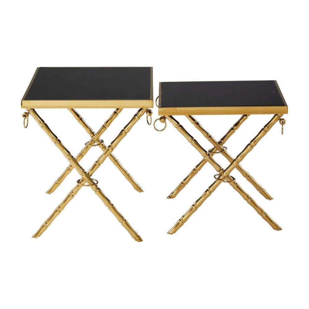 Arezzo Set Of 2 Nesting Tables, Black