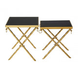 Arezzo Set Of 2 Nesting Tables, Black