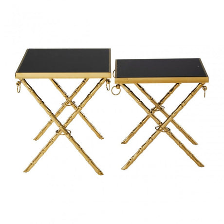 Arezzo Set Of 2 Nesting Tables, Black