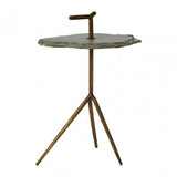 Rany Grey Stone Top Side Table, Grey