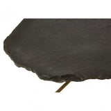 Rany Black Stone Top Coffee Table, Black