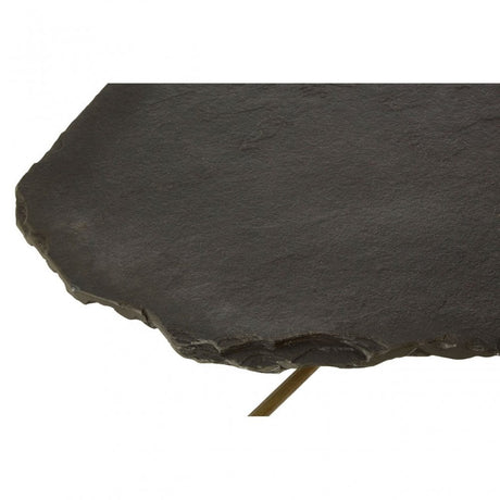 Rany Black Stone Top Coffee Table, Black