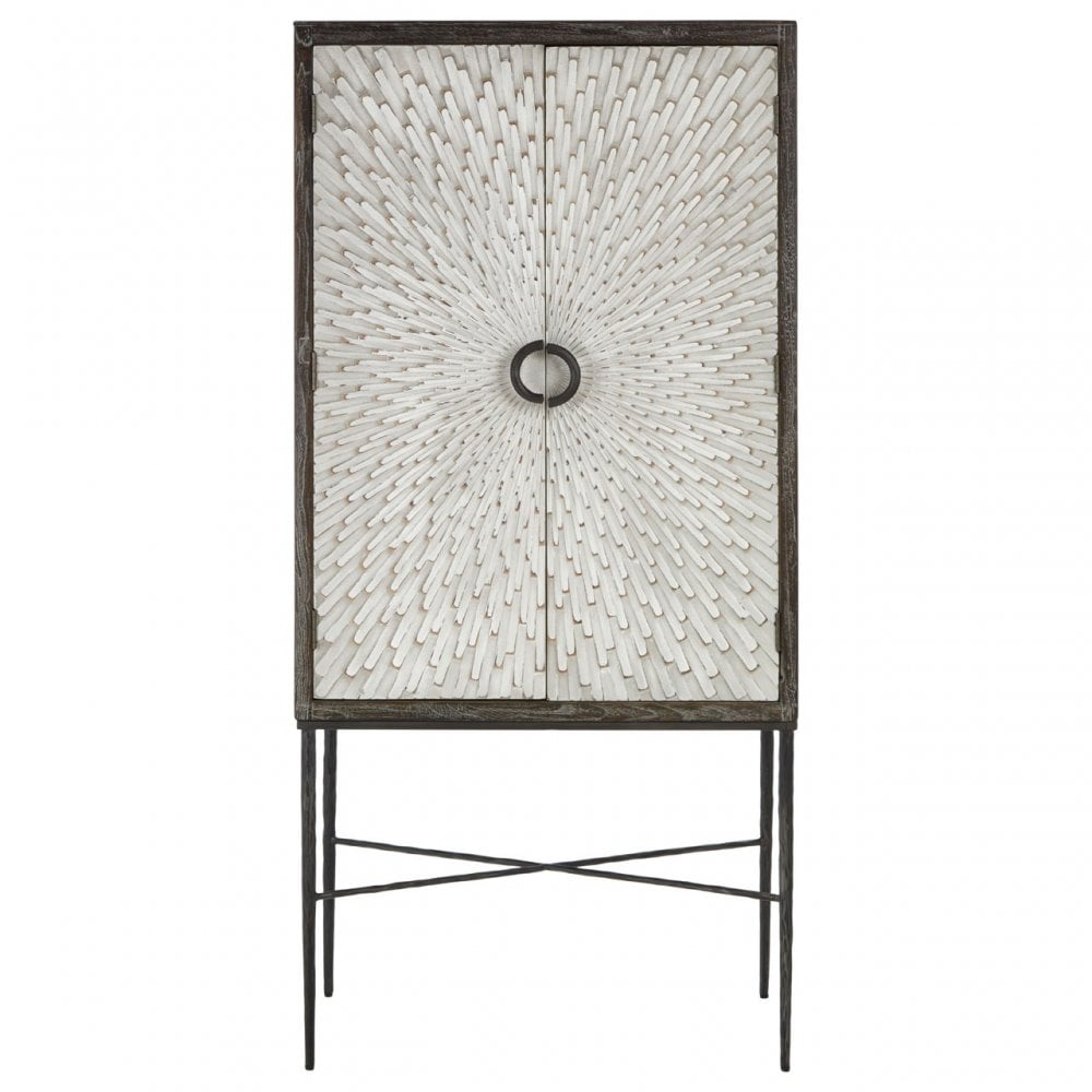 Milan Wine Cabinet, Grey