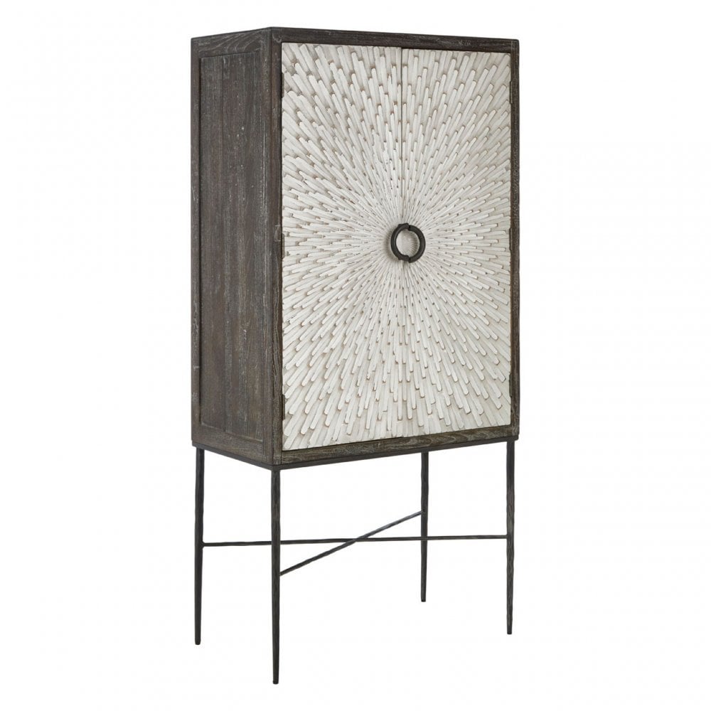 Milan Wine Cabinet, Grey