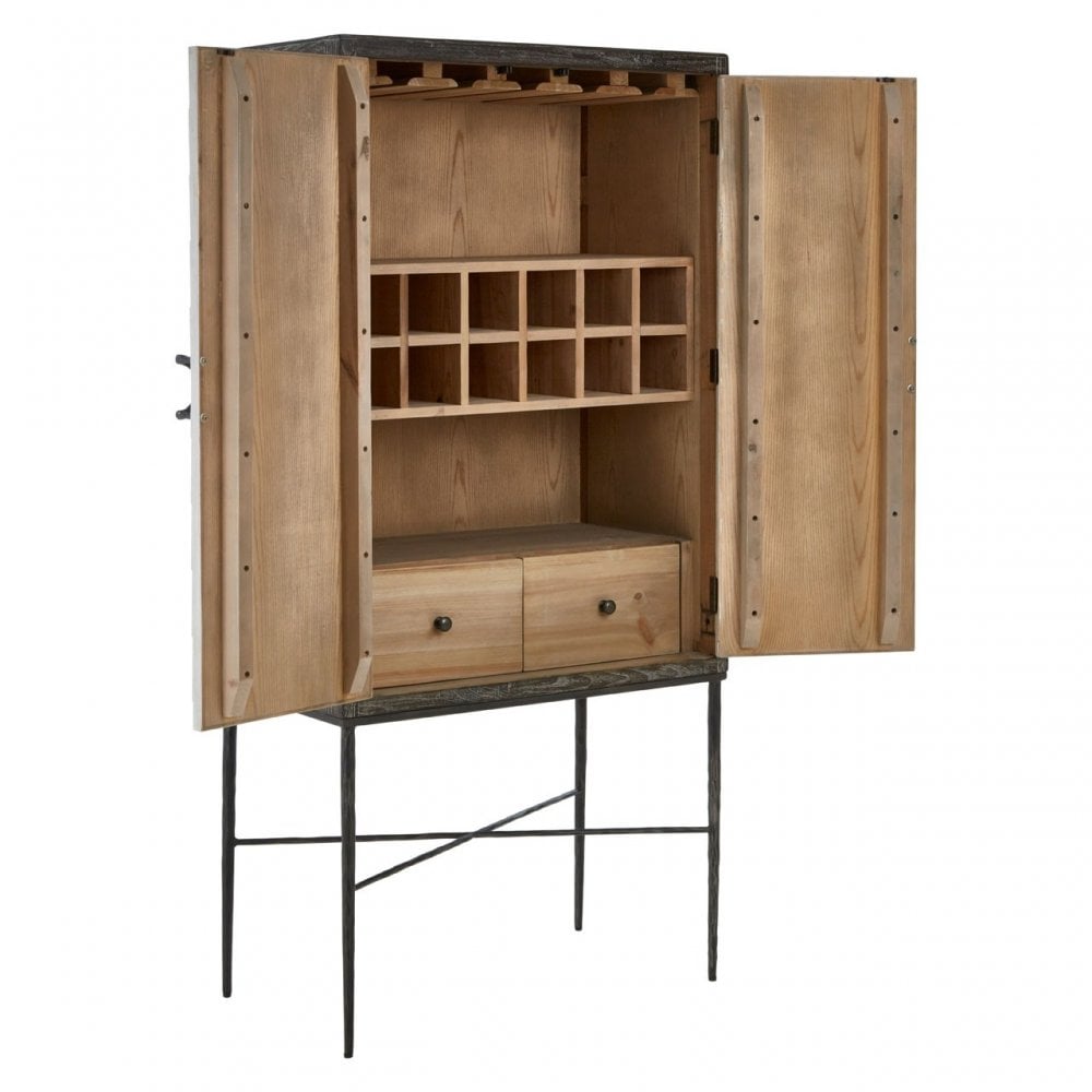 Milan Wine Cabinet, Grey
