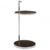 Piermount Black Glass End Table, Black
