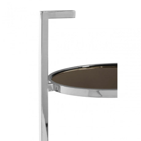 Piermount Black Glass End Table, Black