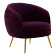 Manhattan Purple Velvet Armchair, Purple