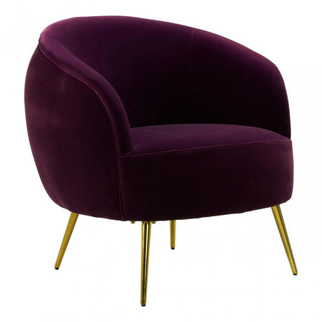Manhattan Purple Velvet Armchair, Purple