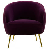 Manhattan Purple Velvet Armchair, Purple