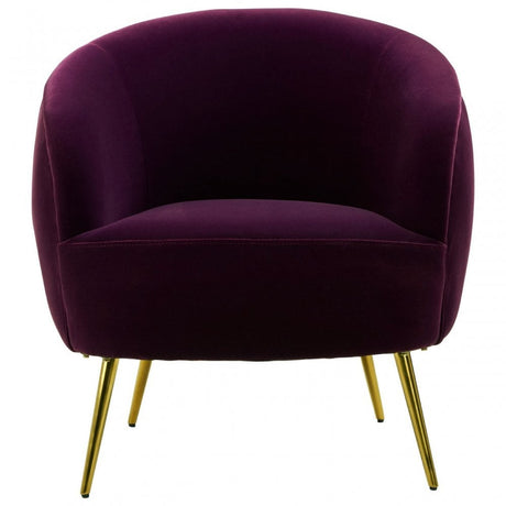 Manhattan Purple Velvet Armchair, Purple