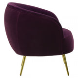 Manhattan Purple Velvet Armchair, Purple
