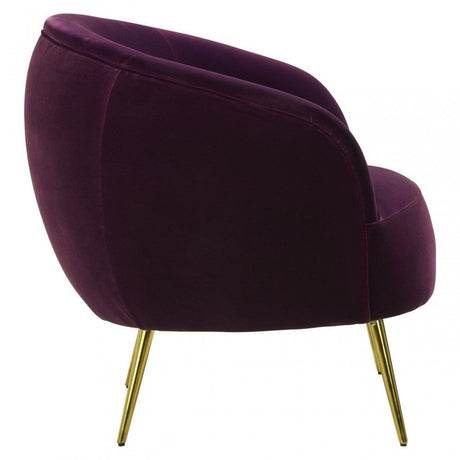 Manhattan Purple Velvet Armchair, Purple