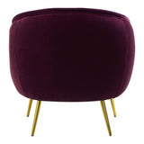 Manhattan Purple Velvet Armchair, Purple