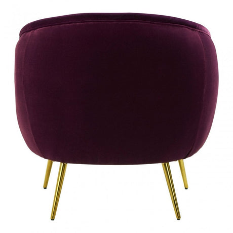 Manhattan Purple Velvet Armchair, Purple