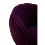 Manhattan Purple Velvet Armchair, Purple