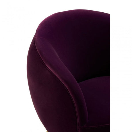 Manhattan Purple Velvet Armchair, Purple