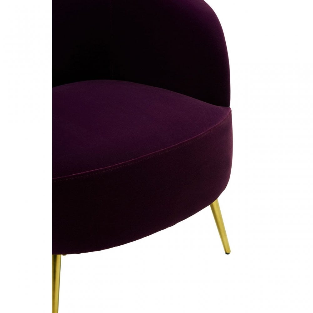 Manhattan Purple Velvet Armchair, Purple