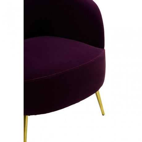 Manhattan Purple Velvet Armchair, Purple