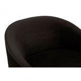 Manhattan Black Velvet Armchair, Black